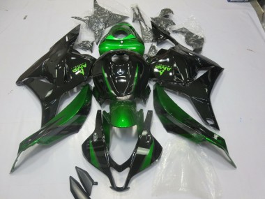 Verde Especial Negro Brillo 2009-2012 Honda CBR600RR Carenado Moto