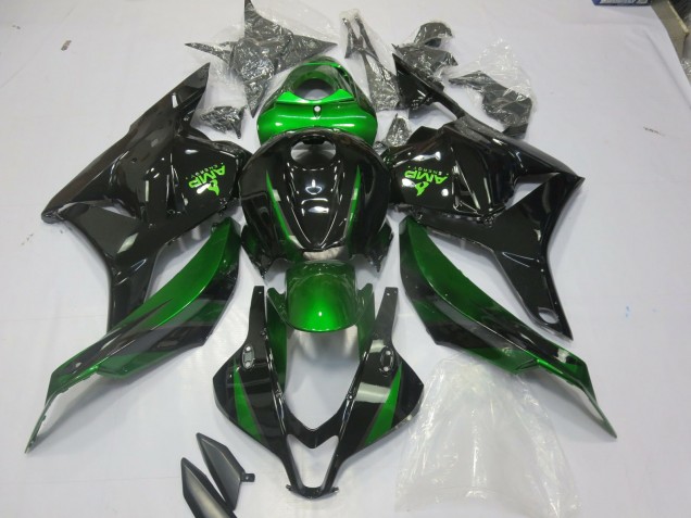 Verde Especial Negro Brillo 2009-2012 Honda CBR600RR Carenado Moto