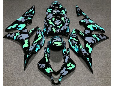 Verde & Gris Camuflaje 2007-2008 Honda CBR600RR Carenado Moto
