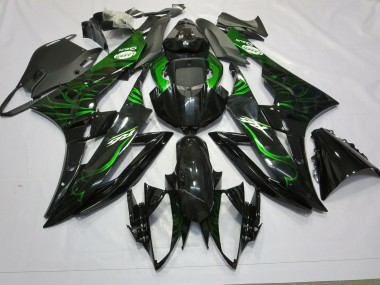 Verde Llama 2006-2007 Yamaha R6 Carenado Moto