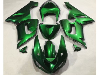 Verde Metalizado 2005-2006 Kawasaki ZX6R Carenado Moto