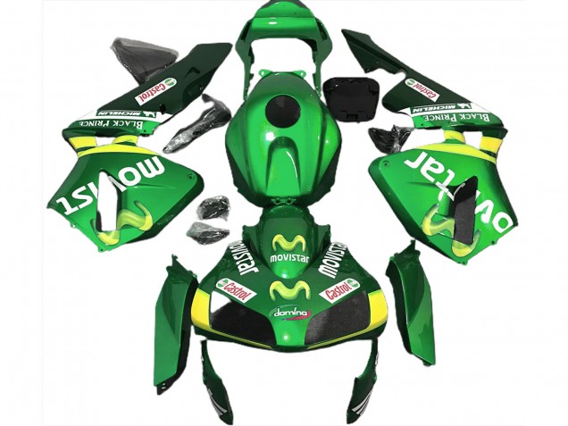 Verde Movistar 2003-2004 Honda CBR600RR Carenado Moto
