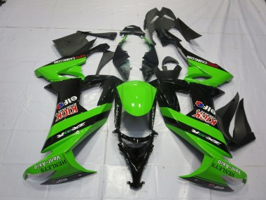 Verde & Negro 2008-2010 Kawasaki ZX10R Carenado Moto