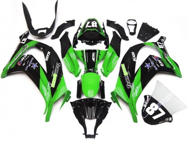 Verde & Negro 2016-2019 Kawasaki ZX10R Carenado Moto