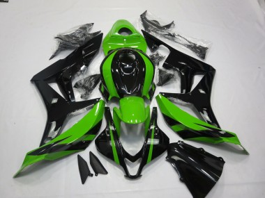 Verde & Negro Vibrantes 2007-2008 Honda CBR600RR Carenado Moto