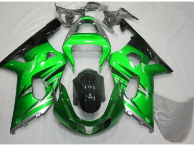 Verde & Plata 2001-2003 Suzuki GSXR 600-750 Carenado Moto
