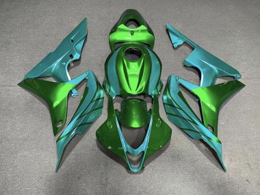 Verde & Verde Azulado 2007-2008 Honda CBR600RR Carenado Moto