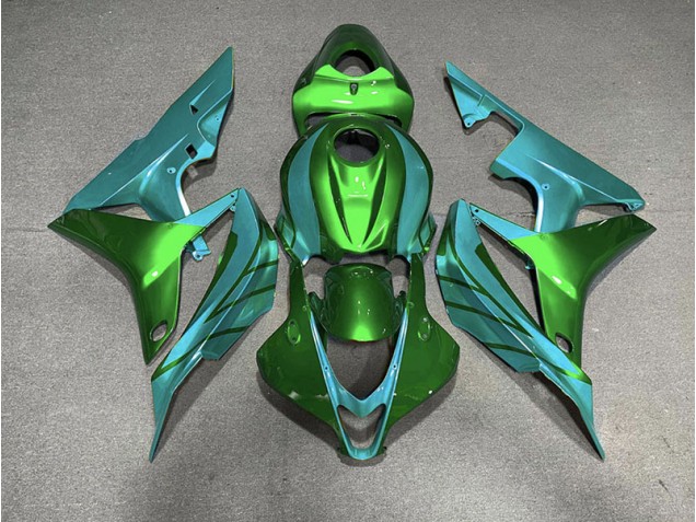 Verde & Verde Azulado 2007-2008 Honda CBR600RR Carenado Moto