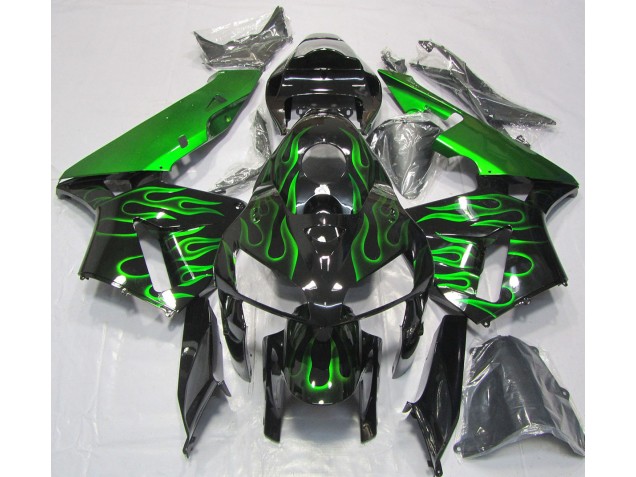 Verde Vibrante Llama 2005-2006 Honda CBR600RR Carenado Moto